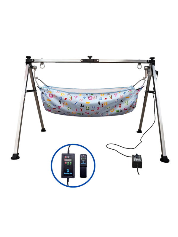Blessing Star Remote Controlled Premium Automatic Ultra Folding Heavy NRI Cradle with Timer | Ghodiyu | Crib | Swing